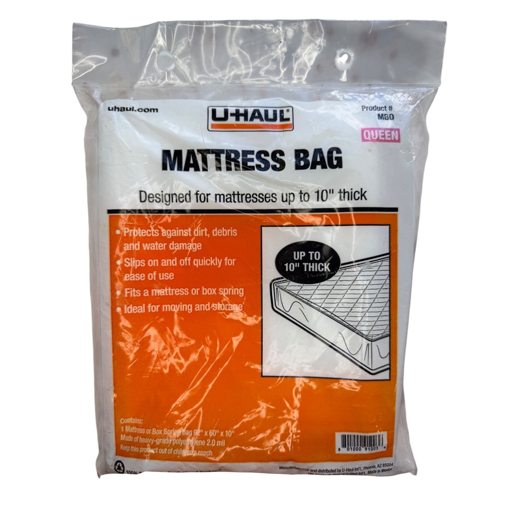 U-Haul Queen Mattress Bag Moving Storage Cover 92x60x10 Product M80 Heavy Duty